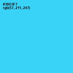 #39D3F7 - Turquoise Color Image