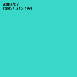 #39D7C7 - Turquoise Color Image