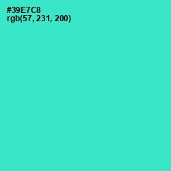 #39E7C8 - Turquoise Color Image