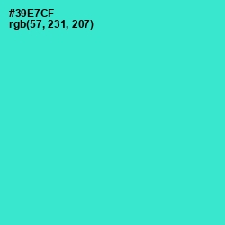 #39E7CF - Turquoise Color Image