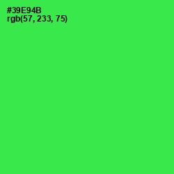 #39E94B - Malachite Color Image