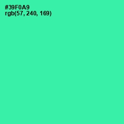 #39F0A9 - Shamrock Color Image