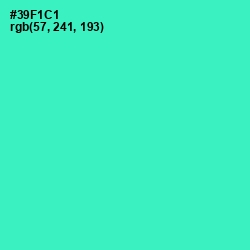 #39F1C1 - Turquoise Color Image