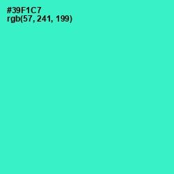 #39F1C7 - Turquoise Color Image