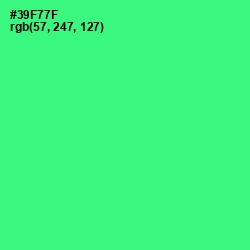 #39F77F - Spring Green Color Image