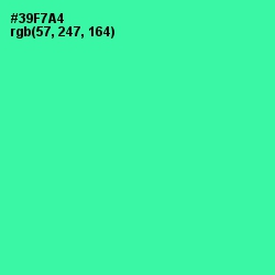 #39F7A4 - Shamrock Color Image