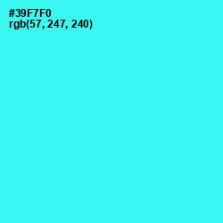 #39F7F0 - Turquoise Color Image