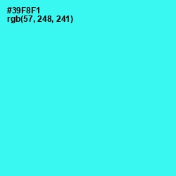 #39F8F1 - Turquoise Color Image