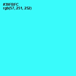 #39FBFC - Cyan / Aqua Color Image