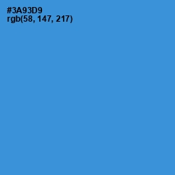 #3A93D9 - Curious Blue Color Image