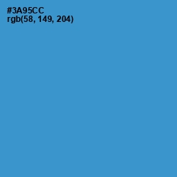 #3A95CC - Curious Blue Color Image