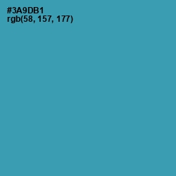 #3A9DB1 - Boston Blue Color Image