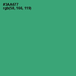 #3AA677 - Sea Green Color Image