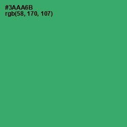 #3AAA6B - Sea Green Color Image