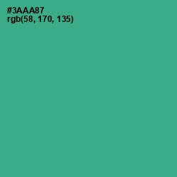 #3AAA87 - Jungle Green Color Image