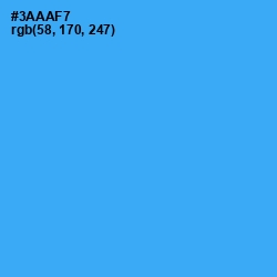 #3AAAF7 - Dodger Blue Color Image