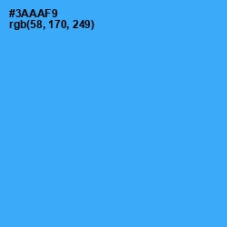 #3AAAF9 - Dodger Blue Color Image