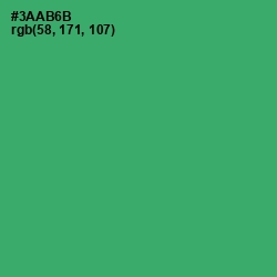 #3AAB6B - Sea Green Color Image