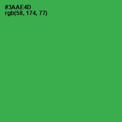 #3AAE4D - Sea Green Color Image