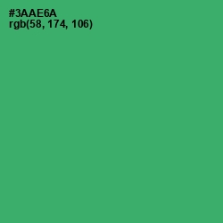 #3AAE6A - Sea Green Color Image