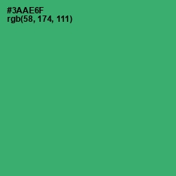 #3AAE6F - Sea Green Color Image