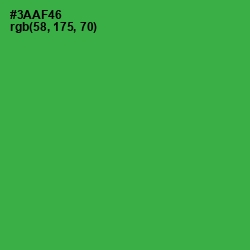 #3AAF46 - Sea Green Color Image