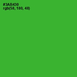 #3AB430 - Forest Green Color Image