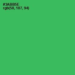 #3ABB5E - Sea Green Color Image