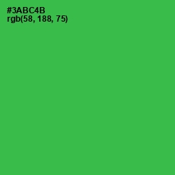 #3ABC4B - Sea Green Color Image