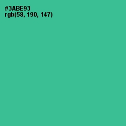 #3ABE93 - Keppel Color Image