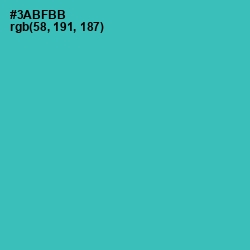 #3ABFBB - Pelorous Color Image