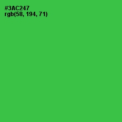 #3AC247 - Malachite Color Image