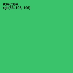 #3AC36A - Malachite Color Image