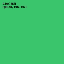#3AC46B - Malachite Color Image
