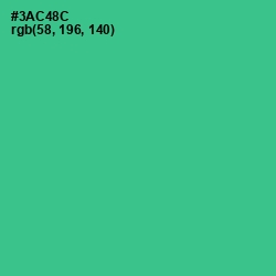 #3AC48C - Shamrock Color Image