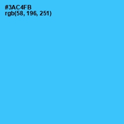 #3AC4FB - Turquoise Color Image