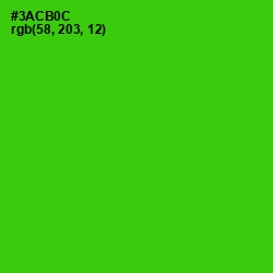 #3ACB0C - Harlequin Color Image