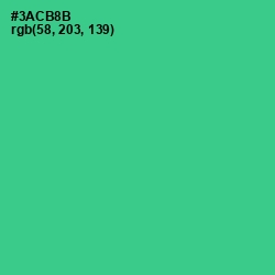 #3ACB8B - Shamrock Color Image