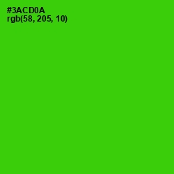 #3ACD0A - Harlequin Color Image