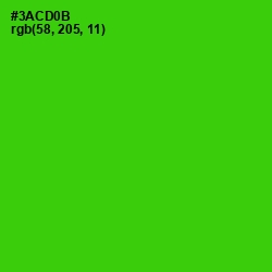 #3ACD0B - Harlequin Color Image