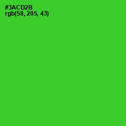 #3ACD2B - Harlequin Color Image