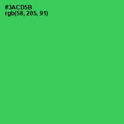 #3ACD5B - Malachite Color Image