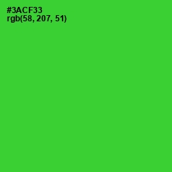 #3ACF33 - Harlequin Color Image