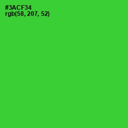 #3ACF34 - Harlequin Color Image