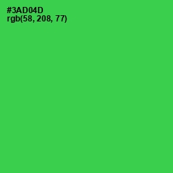 #3AD04D - Malachite Color Image