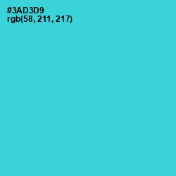 #3AD3D9 - Turquoise Color Image