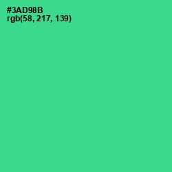 #3AD98B - Shamrock Color Image