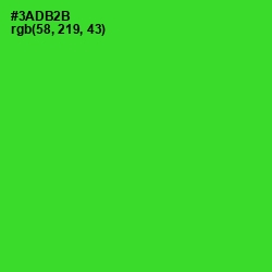 #3ADB2B - Harlequin Color Image