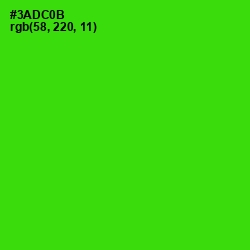 #3ADC0B - Harlequin Color Image