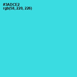 #3ADCE2 - Turquoise Color Image